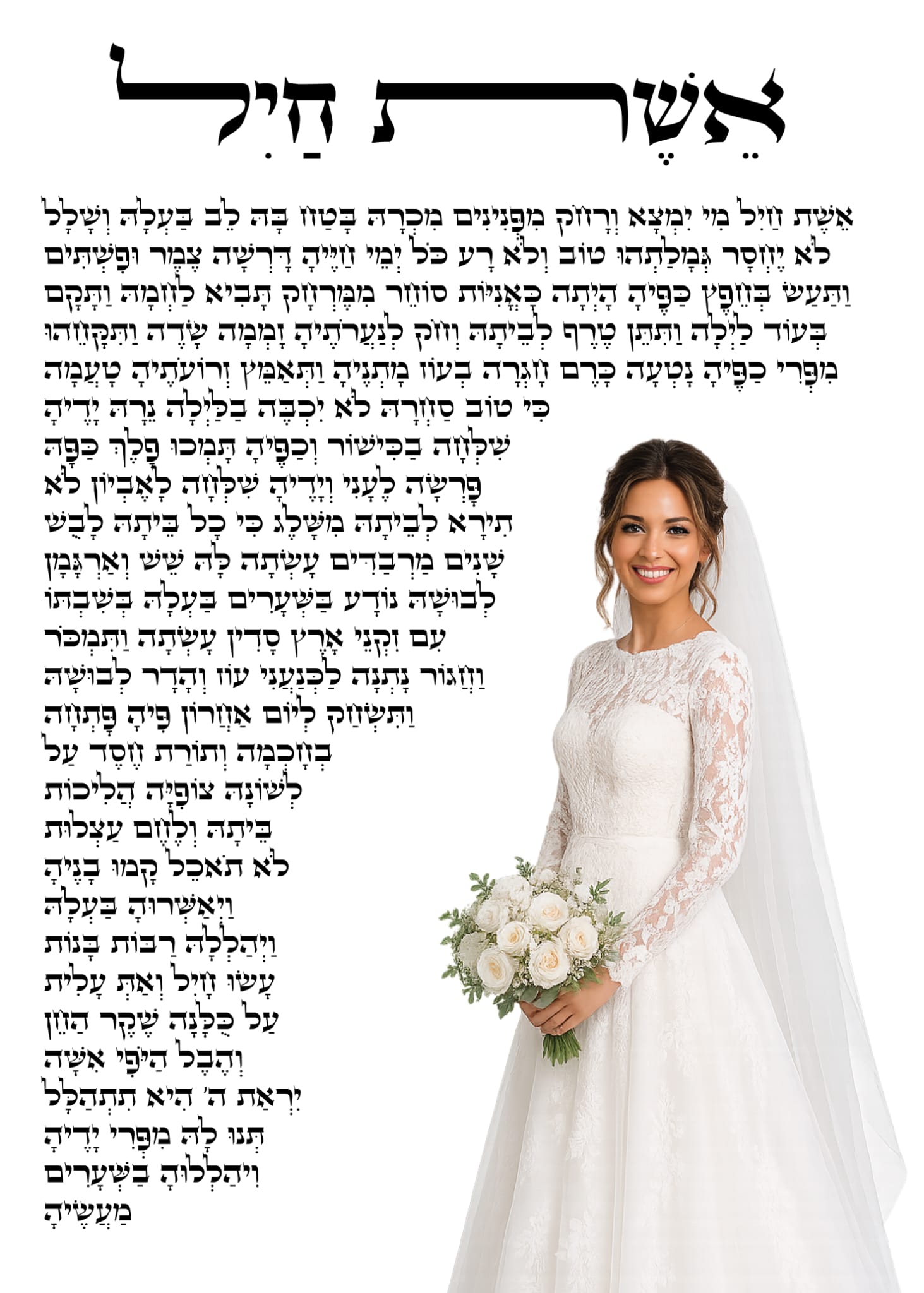 הקדשת אשת חיל · דגם 2