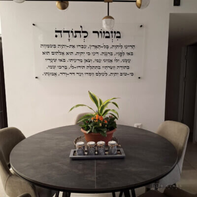 תמונת זכוכית מזמור לתודה רקע שקוף | דגם 002