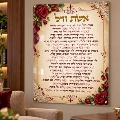 תמונת זכוכית אשת חיל | דגם 111