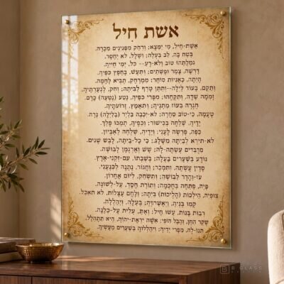 תמונת זכוכית אשת חיל | דגם 123