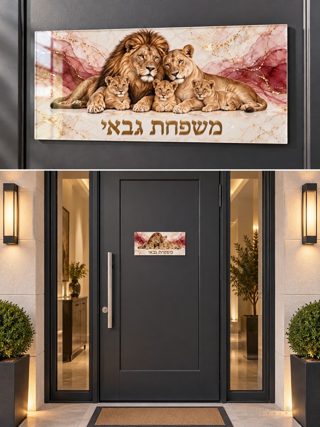 שלט זכוכית לדלת הכניסה | דגם 172