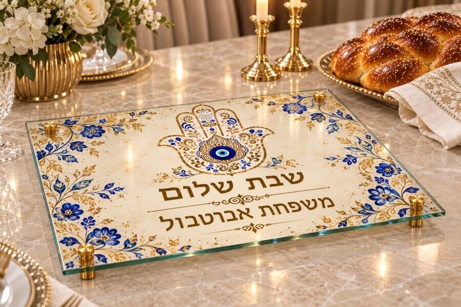 מגש חלות מעוצב שבת שלום | דגם 127