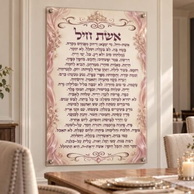 תמונת זכוכית אשת חיל | דגם 122