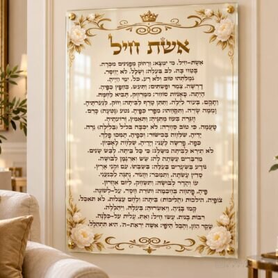 תמונת זכוכית אשת חיל | דגם 125