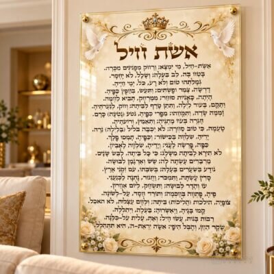 תמונת זכוכית אשת חיל | דגם 128