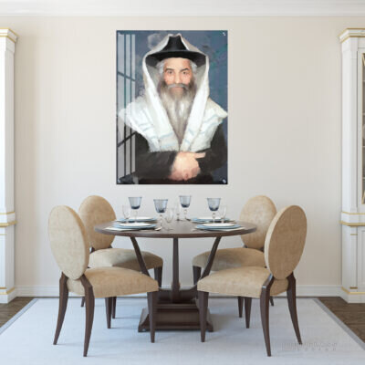 תמונת זכוכית רבי דוד אבוחצירא ציור