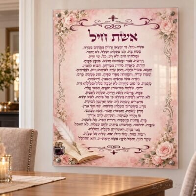 תמונת זכוכית אשת חיל | דגם 133