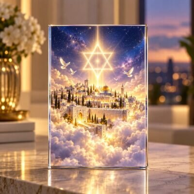 בלוק אקריל ירושלים ומגן דוד | דגם 111
