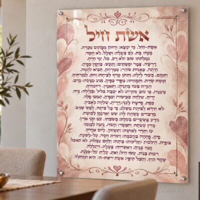 תמונת זכוכית אשת חיל | דגם 113