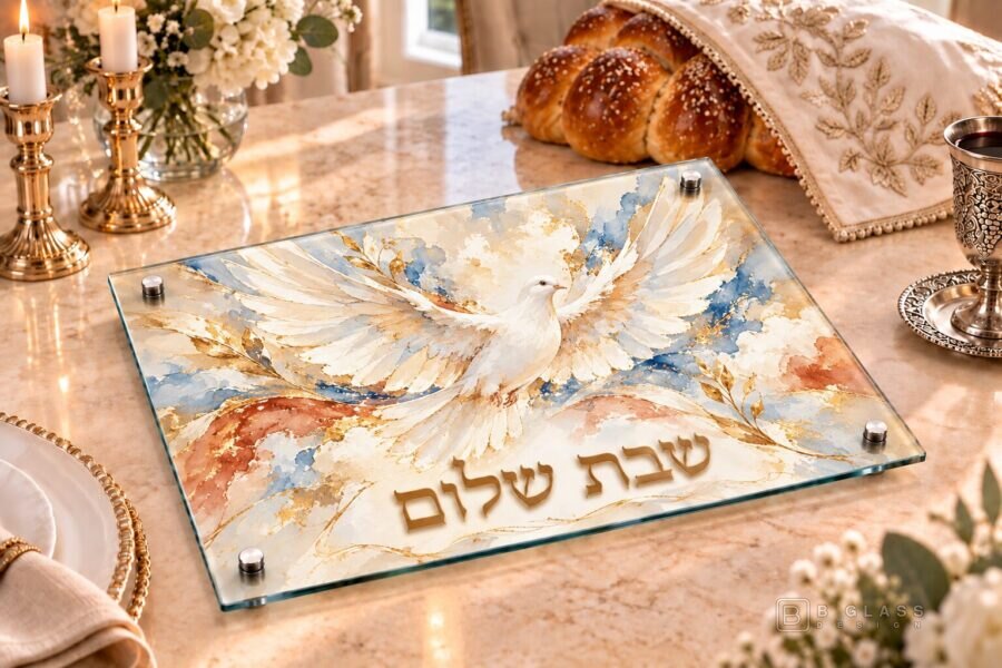 מגש חלות מעוצב שבת שלום | דגם 101