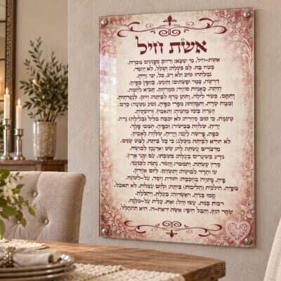 תמונת זכוכית אשת חיל | דגם 132