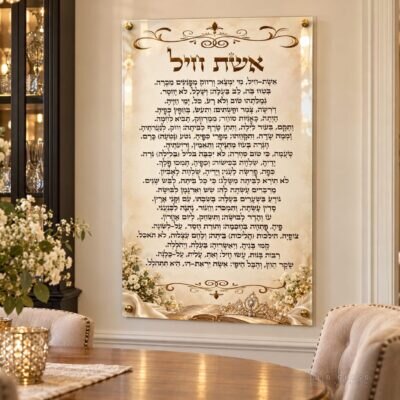 תמונת זכוכית אשת חיל | דגם 104
