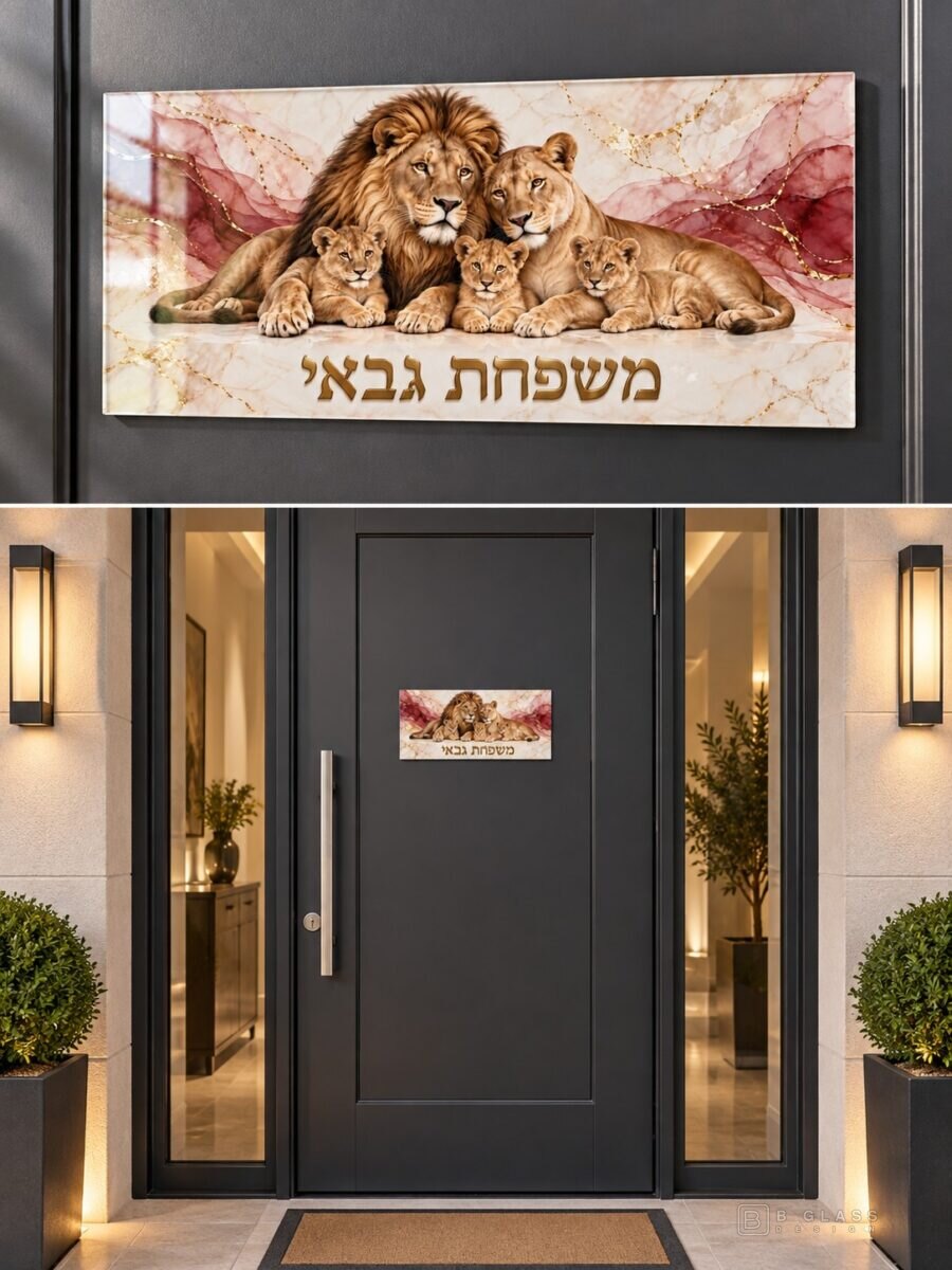 שלט זכוכית לדלת 22×10 | דגם 172