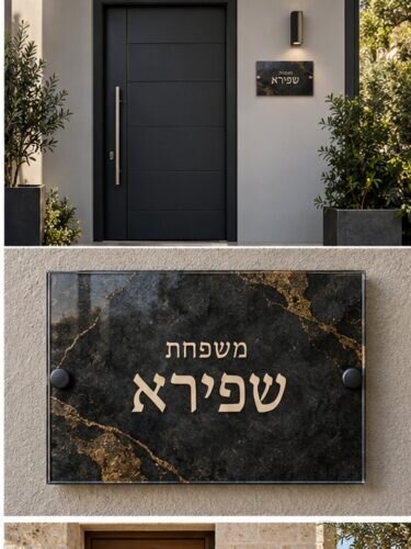 שלט זכוכית ליד הדלת 20×15 | דגם 118