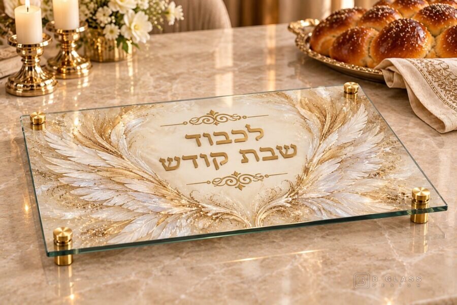 מגש חלות מעוצב לכבוד שבת קודש | דגם 133