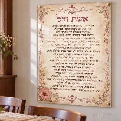 תמונת זכוכית אשת חיל | דגם 108