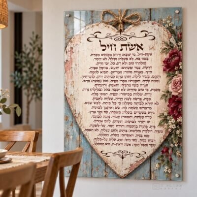 תמונת זכוכית אשת חיל | דגם 129