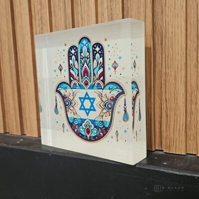 בלוק אקרילי מרובע חמסה | דגם 001